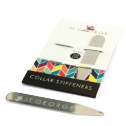 Silver Coloured Shirt Collar Stiffener / Stays 7 cm Long